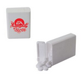 White Refillable Plastic Mint/ Candy Dispenser w/ Sugar-Free Mints